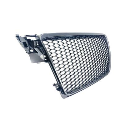 Решетка без емблема за Audi A4 B8 (2008-2011) - RS Look - Черна - View 2