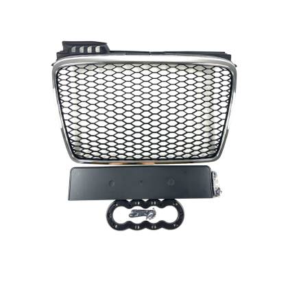 Решетка без емблема за Audi A4 B7 (2004-2007) -  RS Look с хром рамка - View 3
