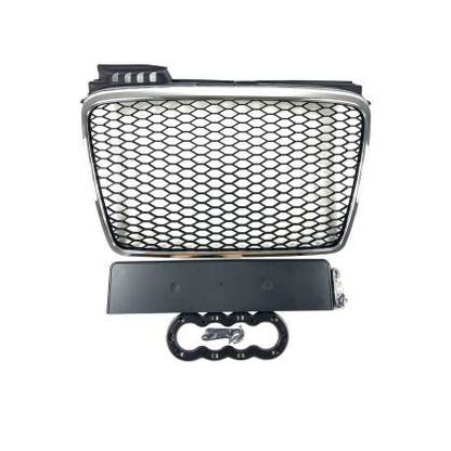 Решетка без емблема за Audi A4 B7 (2004-2007) -  RS Look с хром рамка - View 3