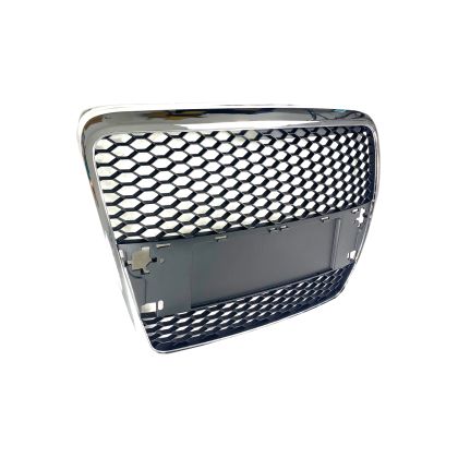 Решетка без емблема Audi A6 4F (2004-2008) - с хром рамка RS Look - View 2