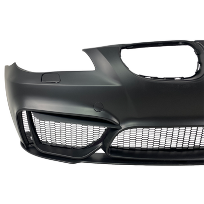 Предна броня за BMW E60 / E61 (2003-2010) - М4 дизайн с добавка без отвори за халоген - View 3