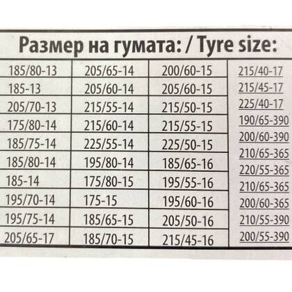 Метални вериги за сняг - размер 80 за 13", 14", 15" , 16'' - 2бр. - View 3