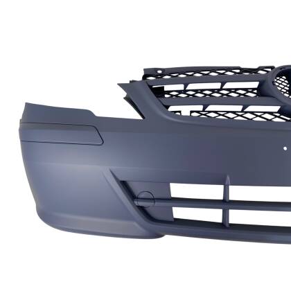Предна броня за Mercedes Vito W639 (2010-2014) с отвори за парктроник и решетка - View 2