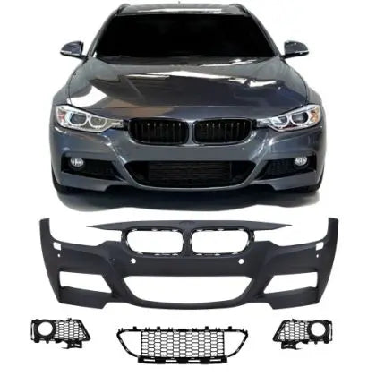 Предна Броня за BMW F30 (2011+) - M-Tech с отвори за парктроник - JOM