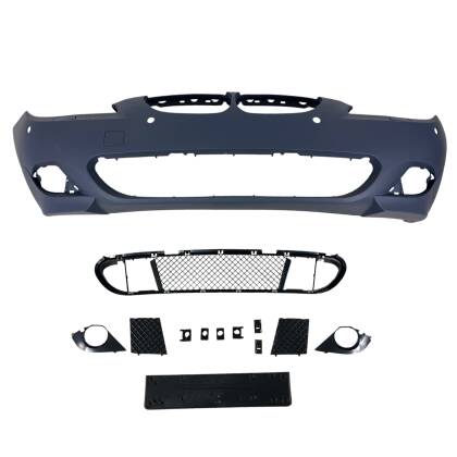 Предна броня за BMW E60 (2003-2007) - M-Tech дизайн с отвори за парктроник 24mm - View 2