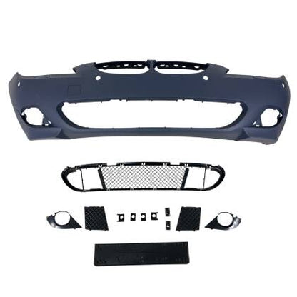 Предна броня за BMW E60 (2003-2007) - M-Tech дизайн с отвори за парктроник 24mm - View 2