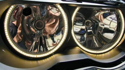 Ангелски Очи Диодни за BMW E46 седан, комби (1998-2005) / купе (1998-2003) с 60 диода - Бял цвят - View 2