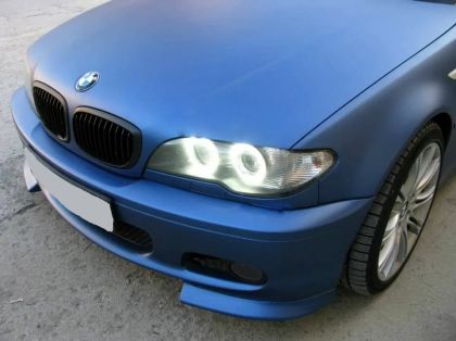 Ангелски Очи Диодни за BMW E46 купе (2003+) с 66 диода - Жълт цвят - View 2