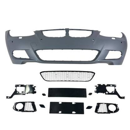Предна броня за BMW E92 (2006-2009) - M-Tech дизайн с отвори за халогени и парктроник - View 3
