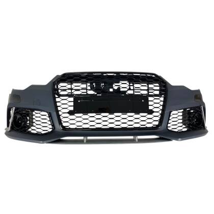 Предна броня за Audi A6 (2011-2014) - RS6 Design с отвори за парктроник - View 2