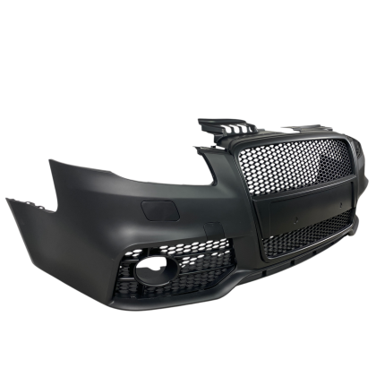 Предна броня за Audi A4 B7 8E (2004-2008) - S-Line Design с черна решетка без отвори за парктроник - View 2
