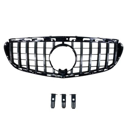 Решетка за Mercedes W212 E-Class (2014-2015) chrome/black - GT - View 2