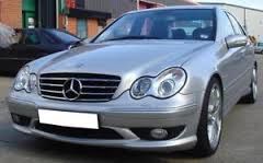 Решетка за Mercedes W203 (00-07) sedan - 4 ребра черна - View 2
